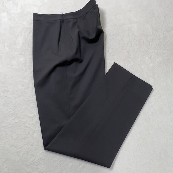 Lafayette 148 New York Bleeker Wool Pants Women Sz 12 Black Classic Trousers EUC - Picture 5 of 14